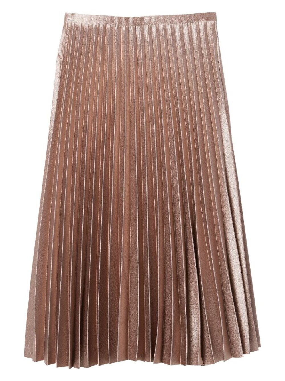2/$30 Banana Republic Satin Sheen Pleated Midi Skirt Rose Pink 0 #A2452 - Picture 3 of 10